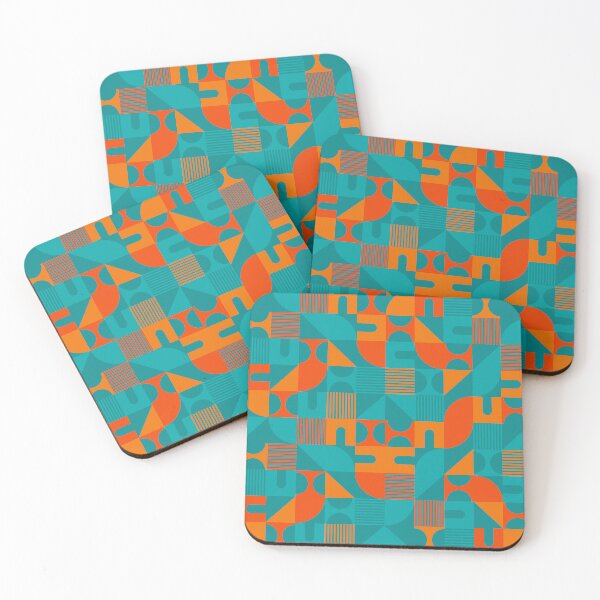 Item preview, Teal and Orange - Geometric Shapes designed and sold by Sheldon Stewart.