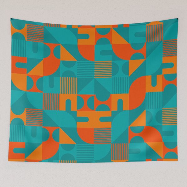 Item preview, Teal and Orange - Geometric Shapes designed and sold by Sheldon Stewart.
