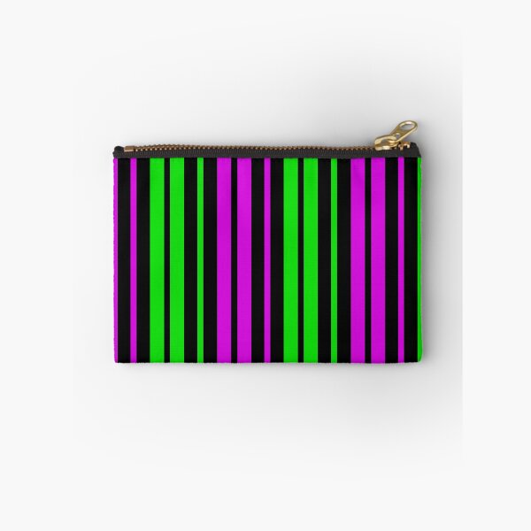 Item preview,  Green Purple Stripes On Black Pattern Design  designed and sold by PatternTitan.