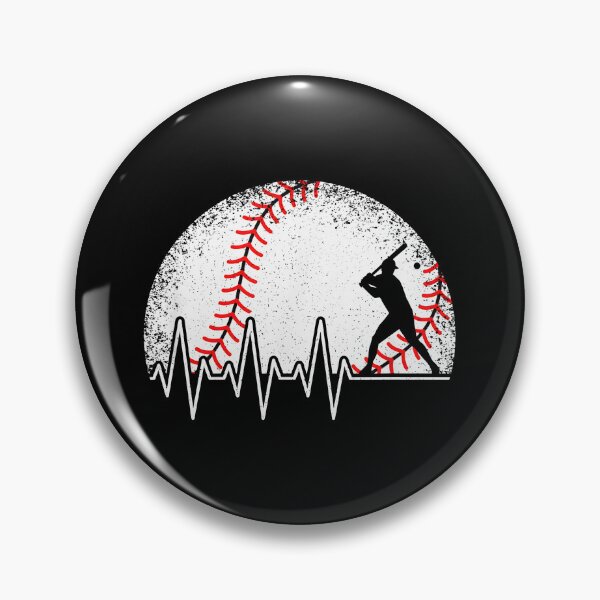 Item preview, Funny Baseball Heartbeat Vintage Baseball Player designed and sold by CameronTheBro.