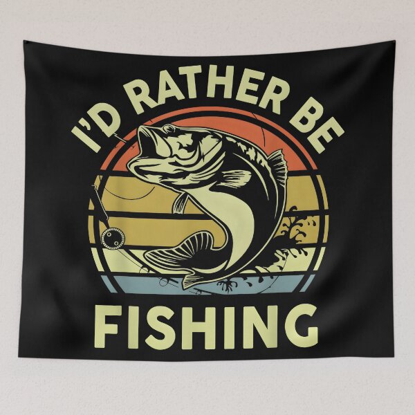 Item preview,  I'd Rather Be Fishing Bass Fish Dad Jokes Funny designed and sold by CameronTheBro.