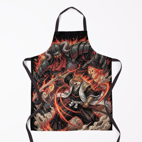 Item preview, Wolf Mask Captain Canine Warrior Bankai Tenken Kokujo Tengen Myo'o Loyal Shinigami Giant Armor Sword Anime Fan Art Portrait Illustration Poster T-Shirt Sticker Print Gift designed and sold by Senpaiwaves.