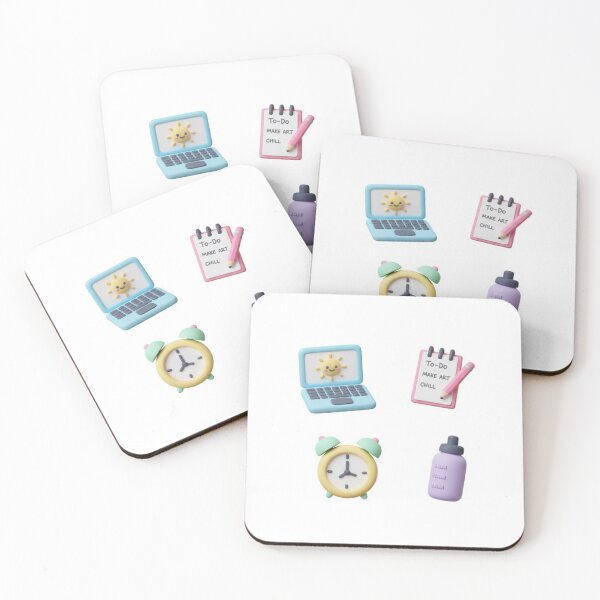 Item preview, Cute 3D Clay Productivity Sticker Pack - Pastel Planner Icons designed and sold by Gurjeetpixelart.
