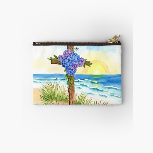 Item preview, Hydrangea Cross 2 Easter Beach Coastal Painting designed and sold by Magnolia Valley Art.