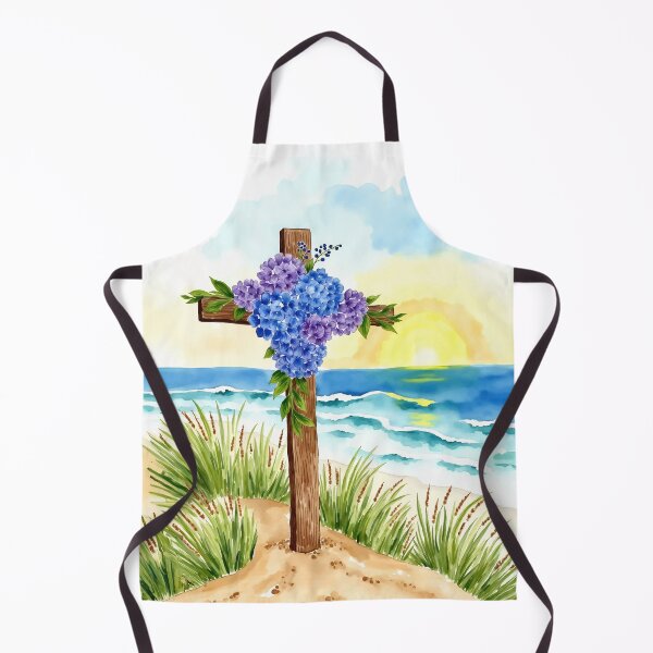 Item preview, Hydrangea Cross 2 Easter Beach Coastal Painting designed and sold by Magnolia Valley Art.