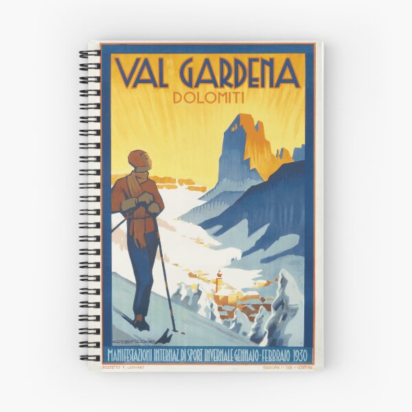 Item preview, Vintage Art Deco Ski Poster | Val Gardena 1930 | Dolomites Winter Sports | Retro Travel Print & Home Decor designed and sold by artofuniverse.
