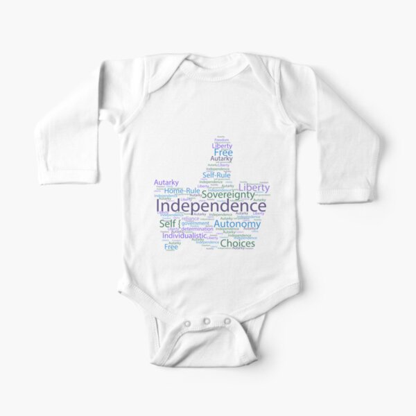 Thumbs Up for Independence Long Sleeve Baby One-Piece