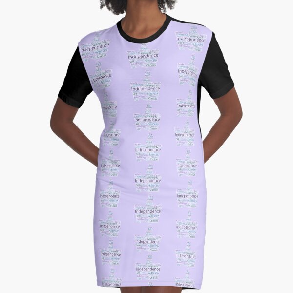 Thumbs Up for Independence Graphic T-Shirt Dress