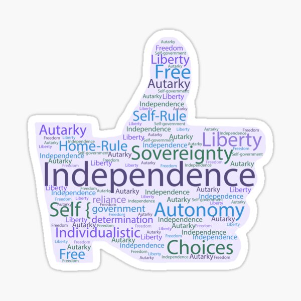 Thumbs Up for Independence Sticker
