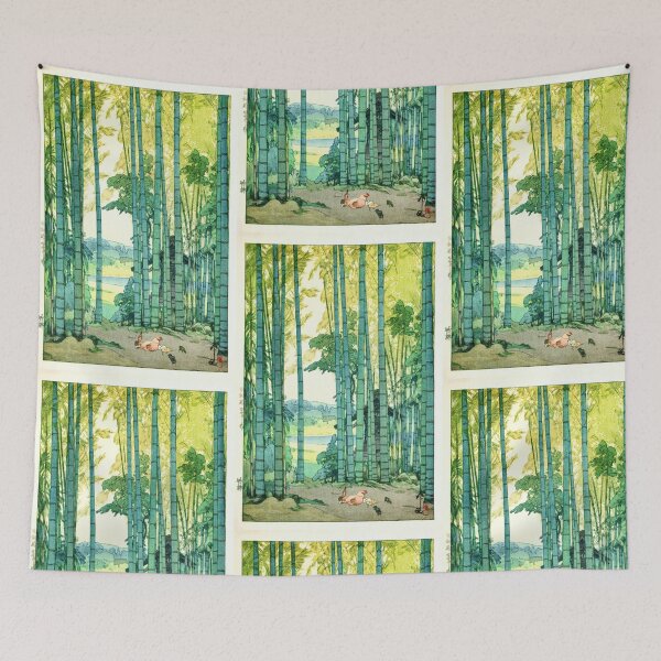 Item preview, Bamboo Grove by Yoshida Hiroshi : Serene Animal Scene Japanese Poster designed and sold by artofuniverse.