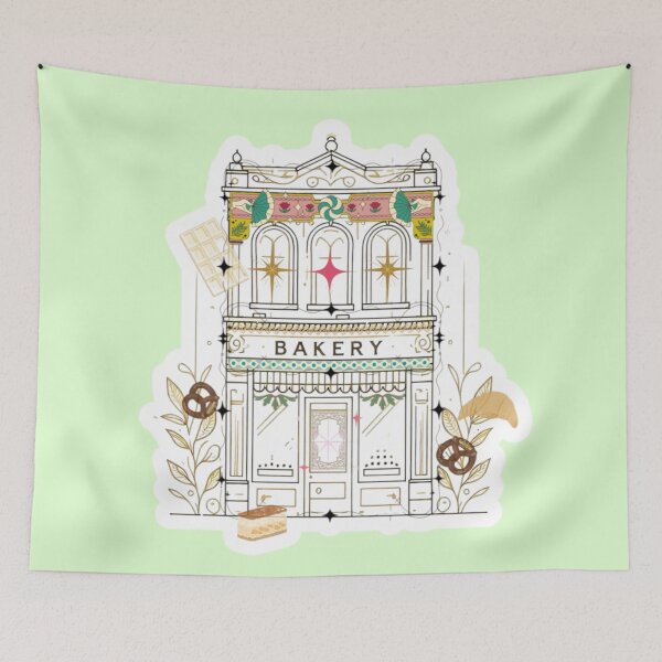 Item preview, Magical Bakery Illustration – Dreamy Cake Shop with Floating Desserts designed and sold by Sugar Wisdom .