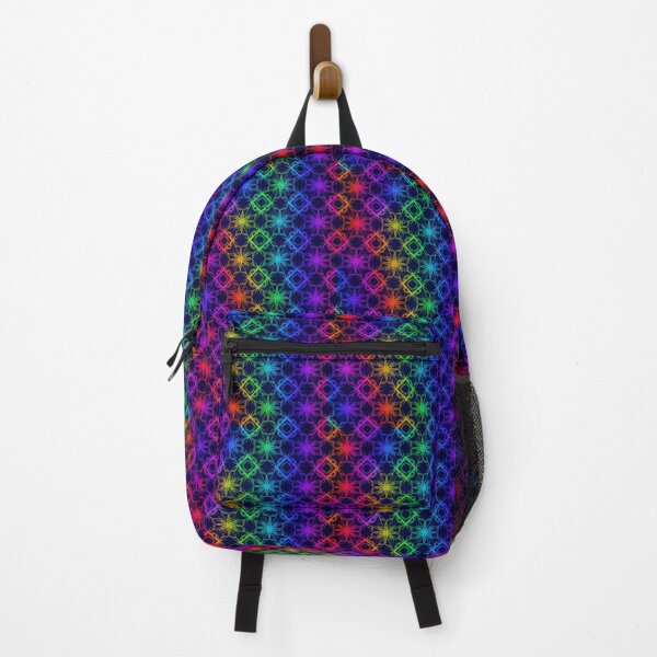 Item preview, Rainbow Neon Star Glow Pattern designed and sold by PixelQ.