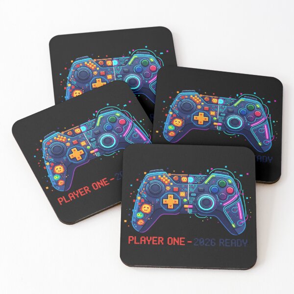 Item preview, Player One 2026 Ready Gamer Design – Retro 8-Bit Pixel Art Gaming Controller, Neon Cyberpunk Gamer Gift for New Year 2026 designed and sold by FUIRY .