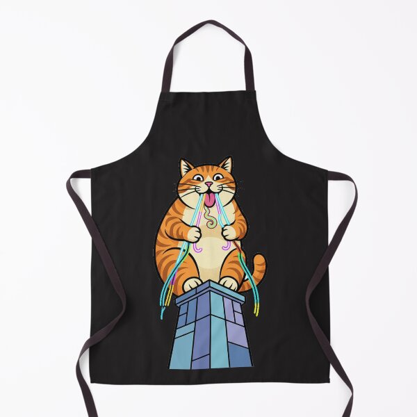 Item preview, Funny Tech Humor Giant Orange Tabby Eating Rainbow Fiber Optics – Kawaii Cartoon Art | Silly Whimsical Design designed and sold by Thaivi Design.