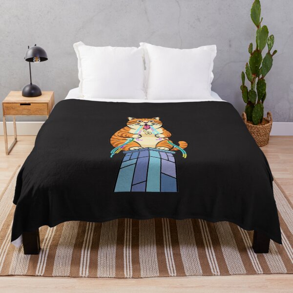 Item preview, Funny Tech Humor Giant Orange Tabby Eating Rainbow Fiber Optics – Kawaii Cartoon Art | Silly Whimsical Design designed and sold by Thaivi Design.