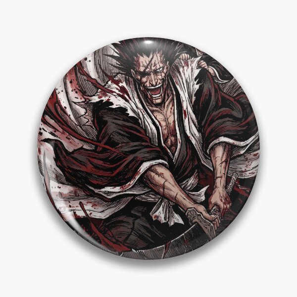 Item preview, Eye-patch Sword Demon Scarred Captain Wild Black Hair Gigantic Zanpakuto Nozarashi Bankai Berserker Reaper Fan Art Portrait Illustration Poster T-Shirt Sticker Print Gift designed and sold by Senpaiwaves.
