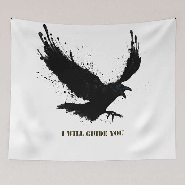 Item preview, raven says: "i will guide you"  designed and sold by Mystic & Celestial Art.