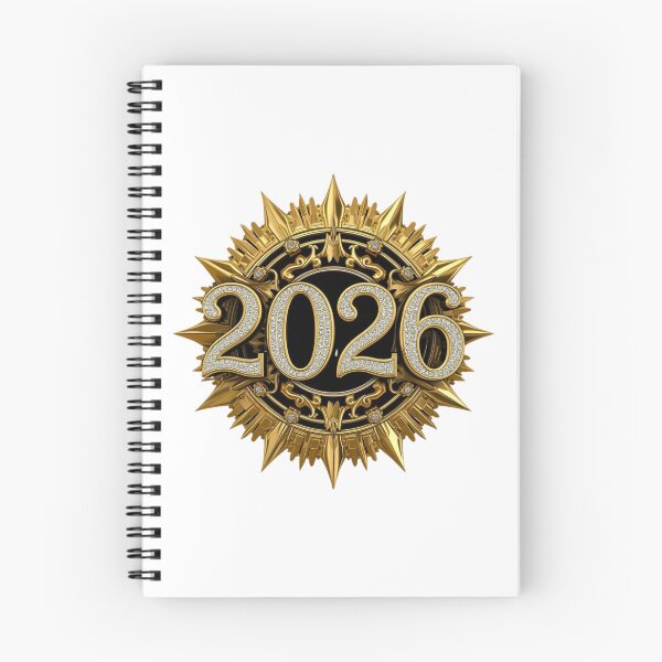Item preview, Luxury 3D Gold 2026 New Year Diamond Filigree Emblem designed and sold by sa-prints.