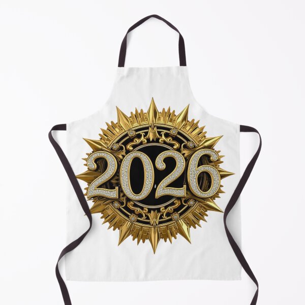 Item preview, Luxury 3D Gold 2026 New Year Diamond Filigree Emblem designed and sold by sa-prints.