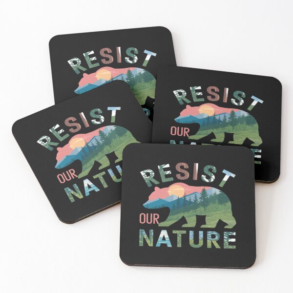 Item preview, Resist Our Nature Bear Wilderness Green Trail Movement  designed and sold by MarryIsMonth.