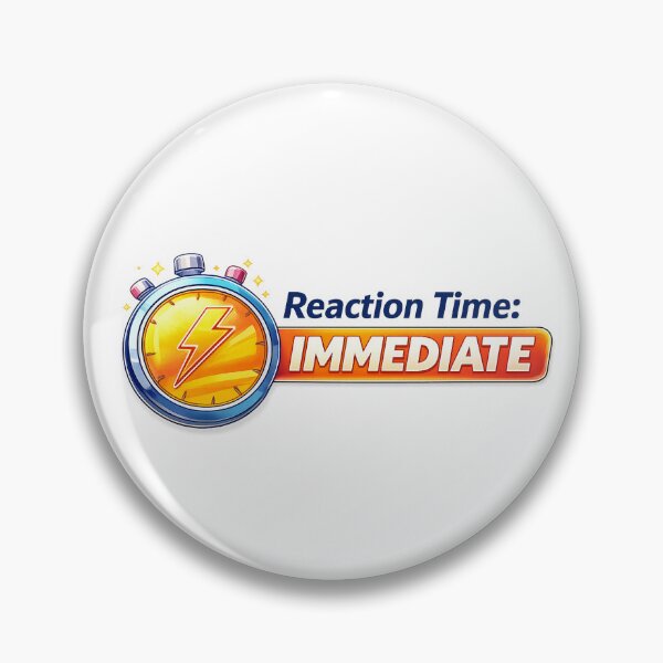 Item preview, Reaction Time: Immediate – Minimalist Gluten Free & Chronic Illness Humour Design designed and sold by My Gluten Free Life UK.