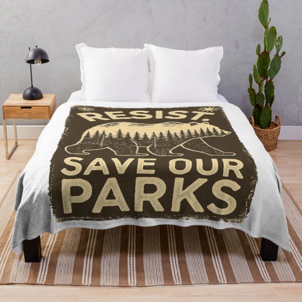 Item preview, Resist Save Our Parks Alt US National Park Bear Nature designed and sold by FadeOfThrone.