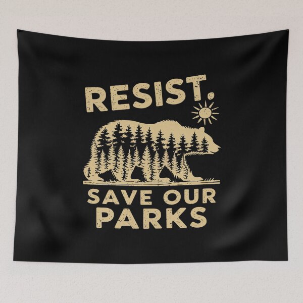 Item preview, Resist Save Our Parks Alt US National Park Bear Nature  designed and sold by MarryIsMonth.