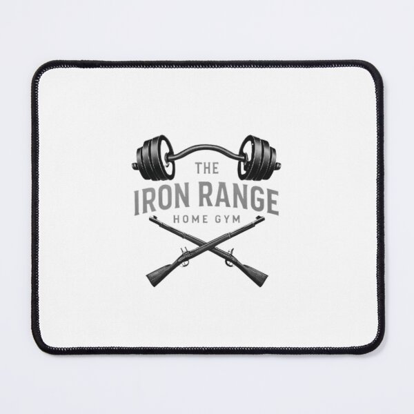 Item preview, The Iron Range Gym Logo – Vintage Barbell & Crossed Muskets Strength Emblem designed and sold by Horlardigital.
