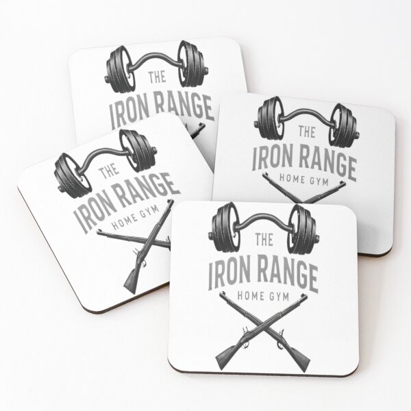 Item preview, The Iron Range Gym Logo – Vintage Barbell & Crossed Muskets Strength Emblem designed and sold by Horlardigital.