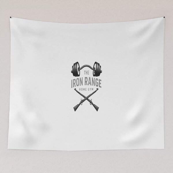 Item preview, The Iron Range Gym Logo – Vintage Barbell & Crossed Muskets Strength Emblem designed and sold by Horlardigital.