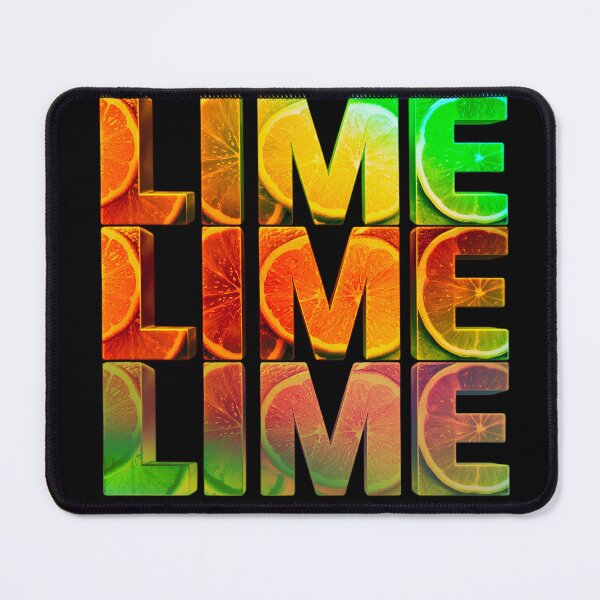 Item preview, Lime Citrus Fruit Typography 3D Summer Vibes designed and sold by RDproject.