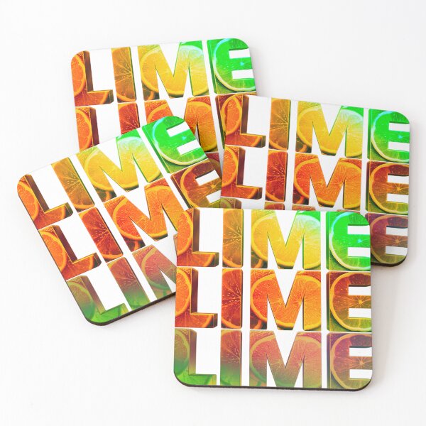 Item preview, Lime Citrus Fruit Typography 3D Summer Vibes designed and sold by RDproject.