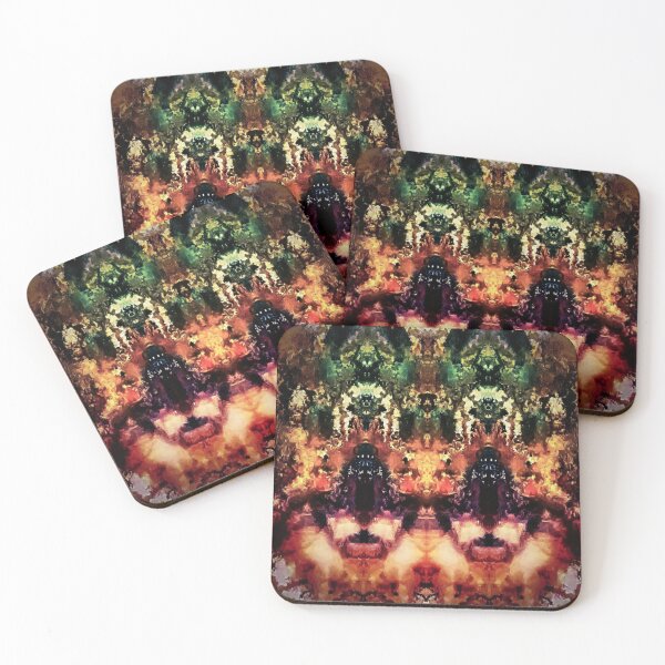Item preview, Lion Gates – Symmetrical Fire Portal Abstract Artwork designed and sold by Electric Mystic Art Merch.