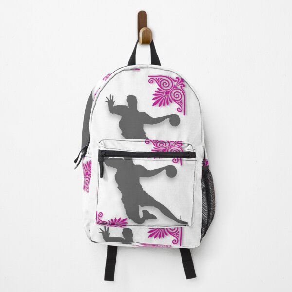 Item preview, Handball Silhouette with Decorative Pink Floral Corners designed and sold by blacK1982White.