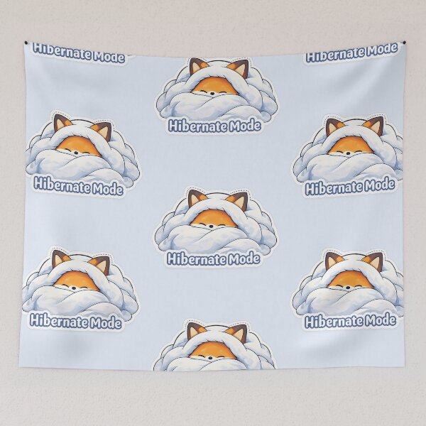 Item preview, Hibernate Mode Fox Cute Cozy Winter Sleepy Design designed and sold by Still Breathing Studio.