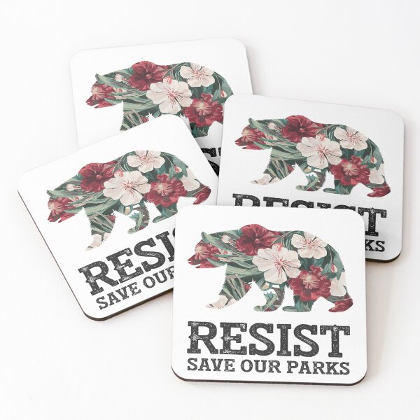 Item preview, Resist Save Our Parks Alt US National Parks Bear Floral  designed and sold by FadeOfThrone.