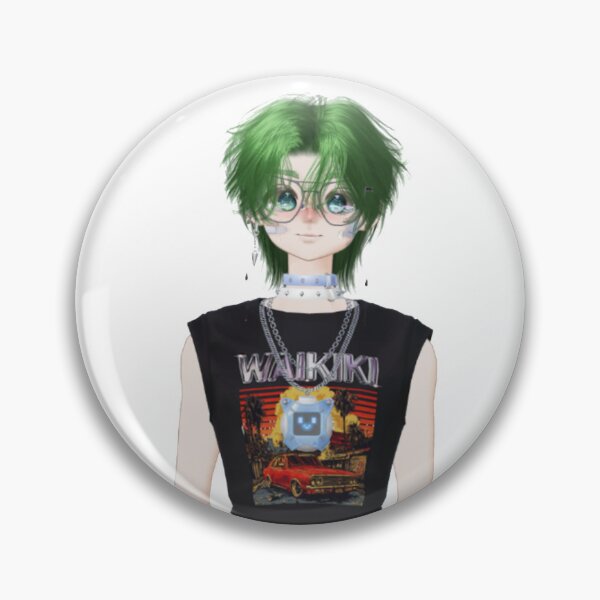 Item preview, green haired anime guy designed and sold by VincentMakes-.