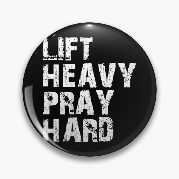 Item preview, Lift Heavy Pray Hard, Gym Faith Religious Workout Lifting designed and sold by ChestOutLoud.
