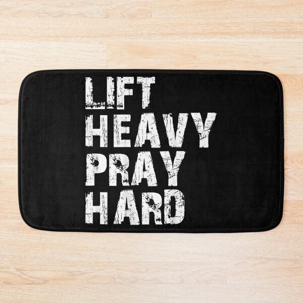 Item preview, Lift Heavy Pray Hard, Gym Faith Religious Workout Lifting designed and sold by ChestOutLoud.