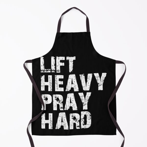 Item preview, Lift Heavy Pray Hard, Gym Faith Religious Workout Lifting designed and sold by ChestOutLoud.