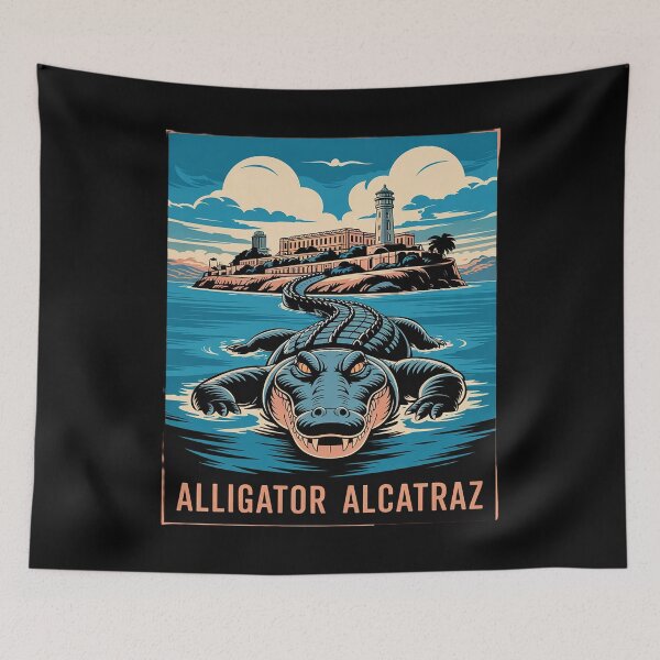 Item preview, Alligator Alcatraz Florida Everglades Parody designed and sold by AquaKiev.