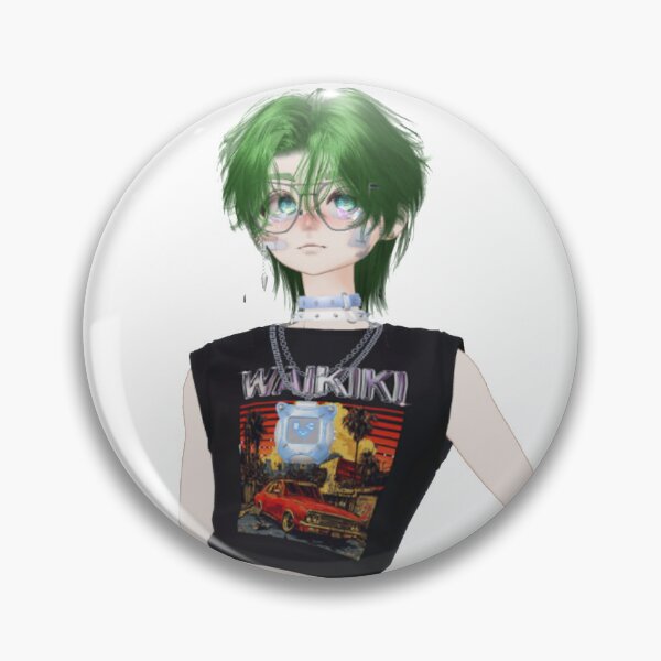 Item preview, green haired anime guy -lean designed and sold by VincentMakes-.