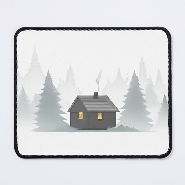 Item preview, Foggy Forest Cabin with Warm Window Light designed and sold by Fernova.