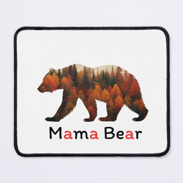 Item preview, Grizzly Bear Autumn Woods Silhouette - Rustic Wilderness Mama Bear Gift designed and sold by LoliDesignShop.