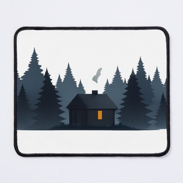 Item preview, Quiet Night Forest Cabin Illustration designed and sold by Fernova.