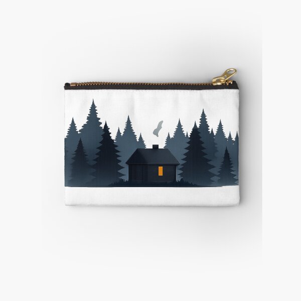 Item preview, Quiet Night Forest Cabin Illustration designed and sold by Fernova.