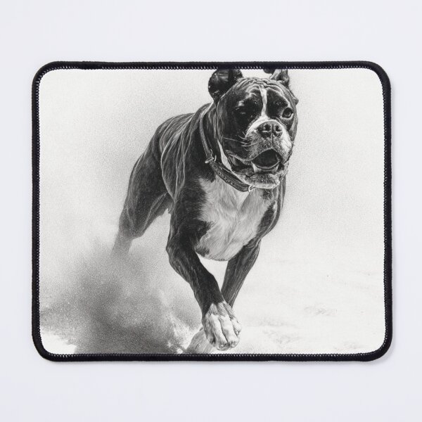 Item preview, A Boxer captured mid-run on a sandy beach, Dogs in Motion designed and sold by CDC40.