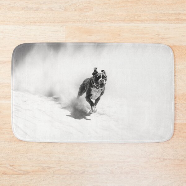Item preview, A Boxer captured mid-run on a sandy beach, Dogs in Motion designed and sold by CDC40.