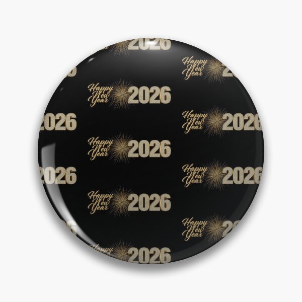 Item preview, Luxury 3D Gold 2026 New Year Diamond Filigree Emblem designed and sold by sa-prints.