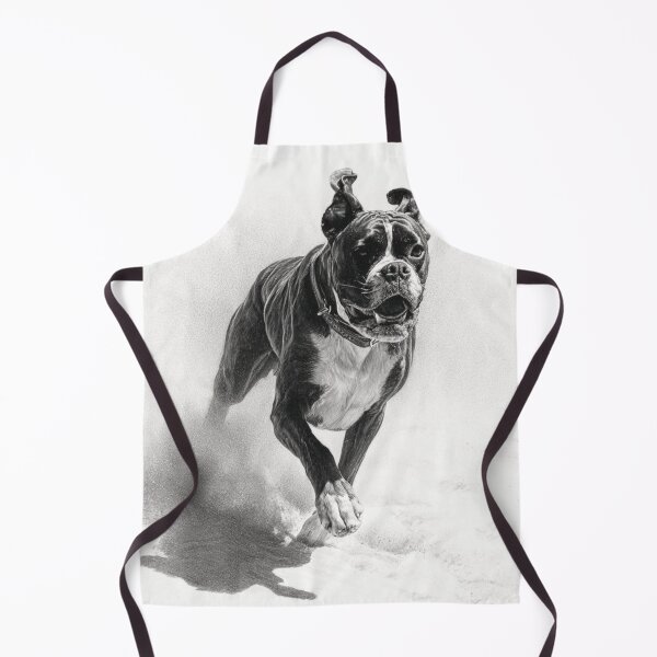 Item preview, A Boxer captured mid-run on a sandy beach, Dogs in Motion designed and sold by CDC40.